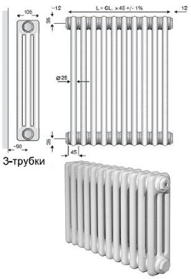 Arbonia 3057 (9 секций)